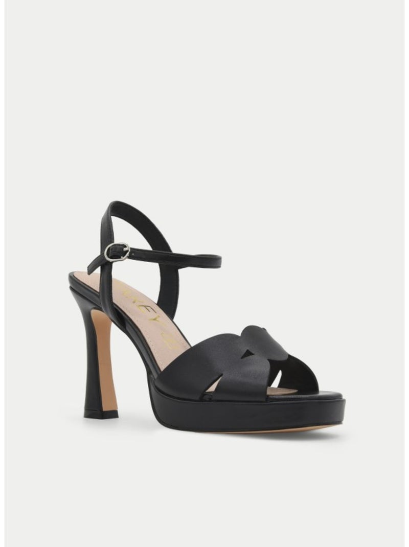 Sandali Con Tacco Materiale Sintetico Montevita Nero - Kiabi