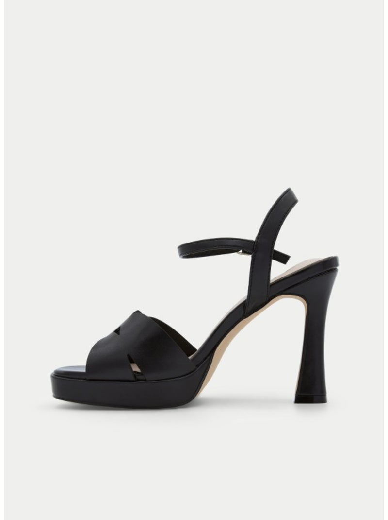 Sandali Con Tacco Materiale Sintetico Montevita Nero - Kiabi