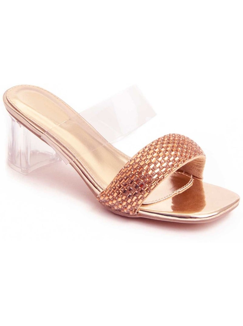 Sandali Con Tacco Materiale Sintetico Montevita Rosa - Kiabi