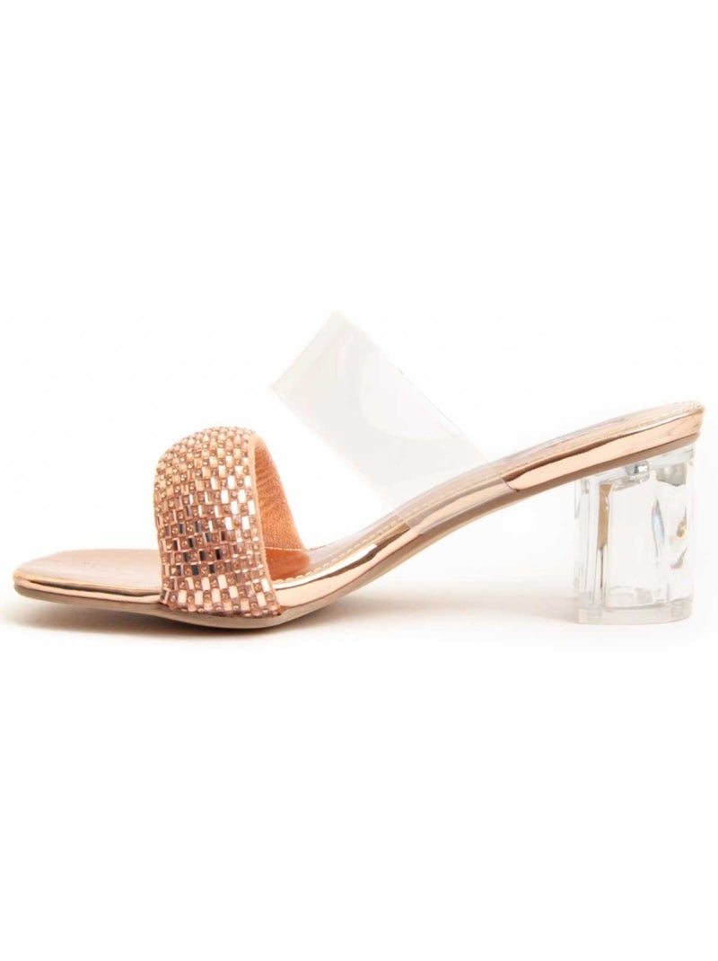 Sandali Con Tacco Materiale Sintetico Montevita Rosa - Kiabi