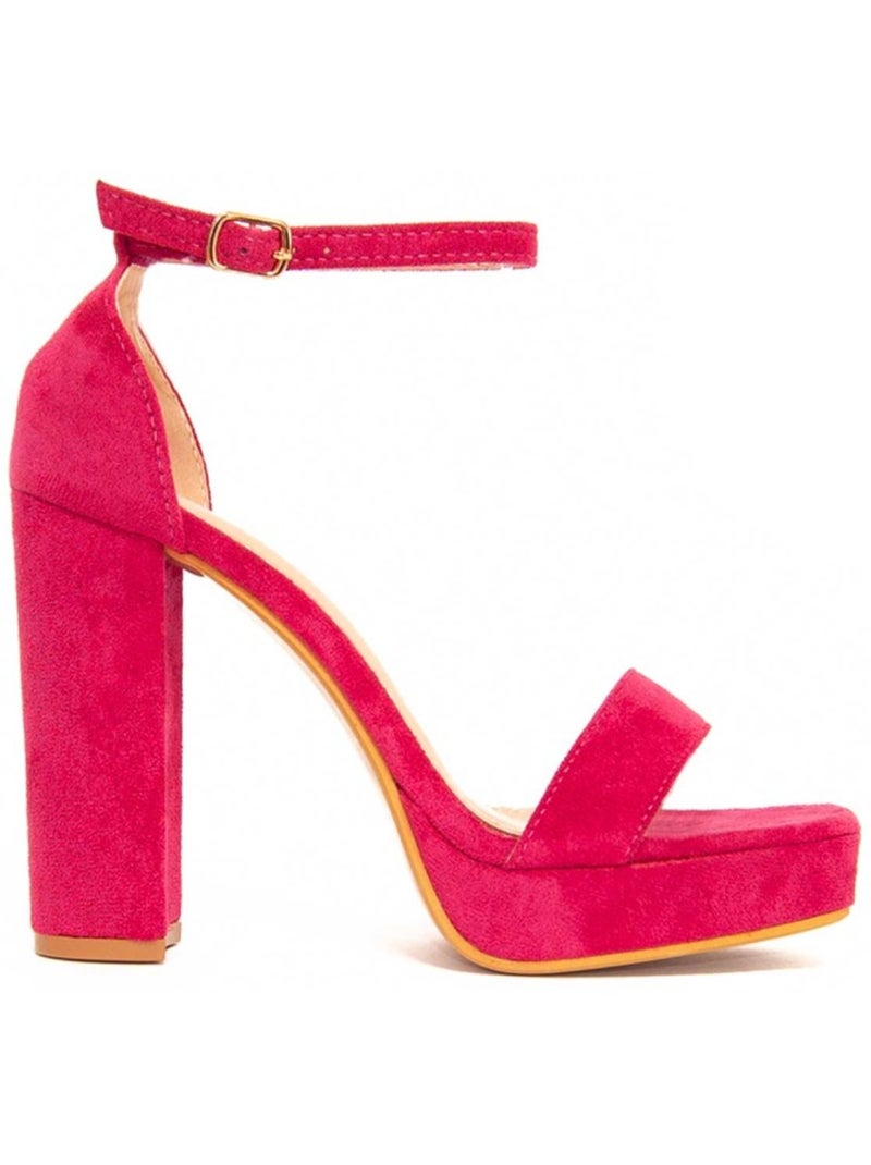 Sandali Con Tacco Materiale Sintetico Montevita Rosa - Kiabi