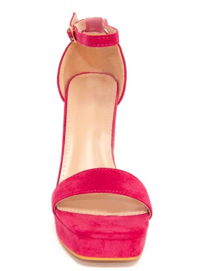 Sandali Con Tacco Materiale Sintetico Montevita Rosa - Kiabi