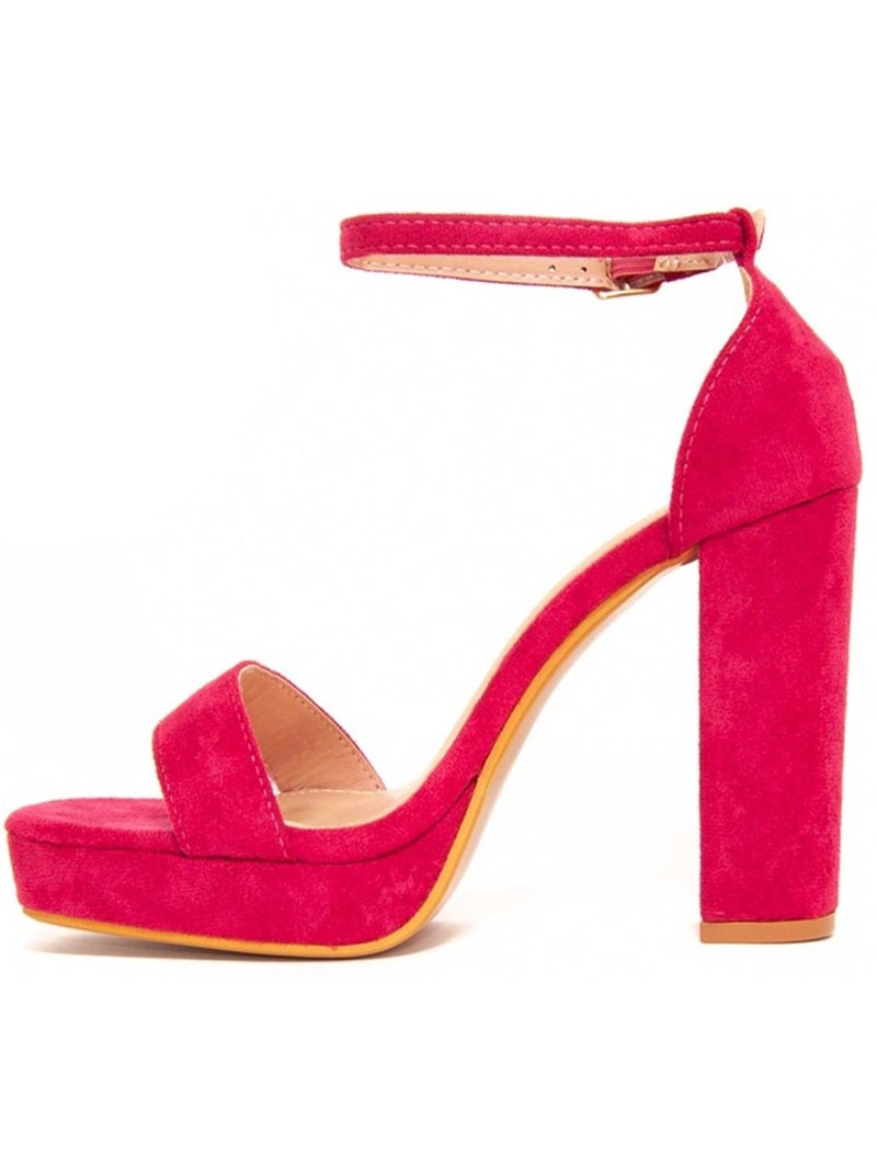 Sandali Con Tacco Materiale Sintetico Montevita Rosa - Kiabi