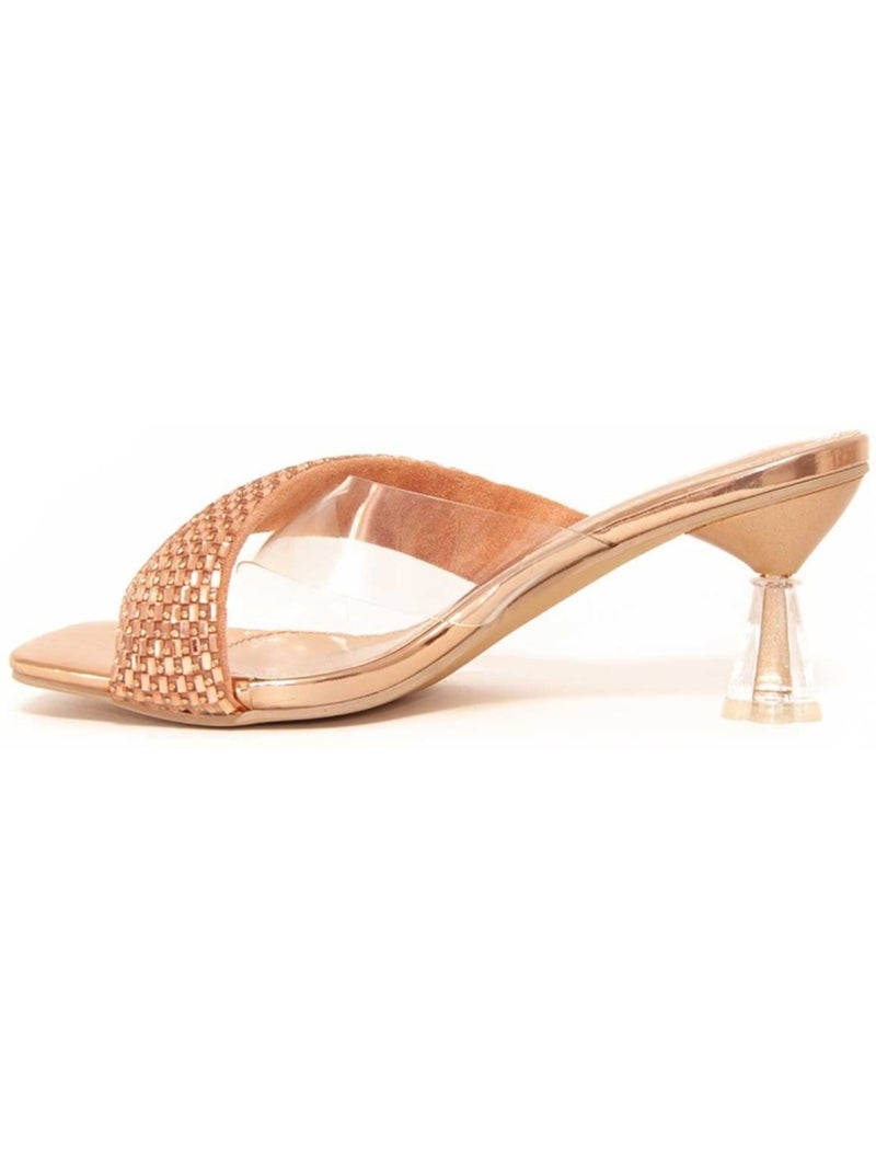 Sandali Con Tacco Materiale Sintetico Montevita Rosa - Kiabi