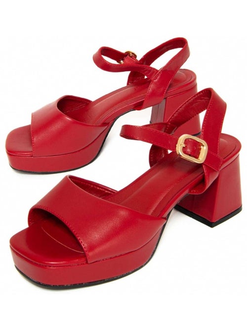 Sandali Con Tacco Materiale Sintetico Montevita - Kiabi