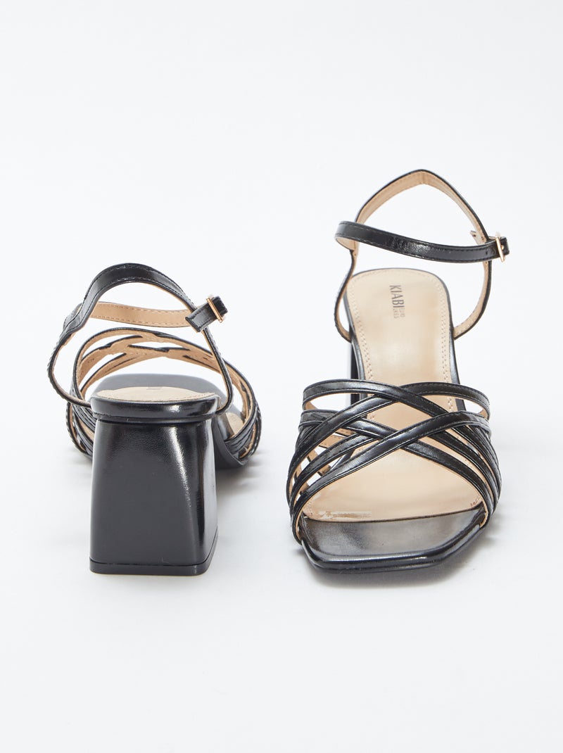 Sandali con tacco NERO - Kiabi