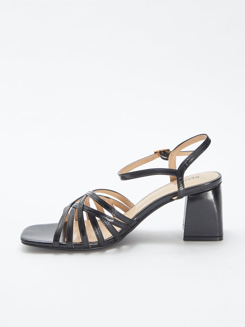 Sandali con tacco NERO - Kiabi