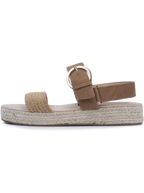 Sandali con un tacco a zeppa di 3,5 cm molto confortevole - Kiabi