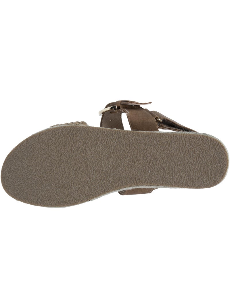 Sandali con un tacco a zeppa di 3,5 cm molto confortevole Cammello - Kiabi