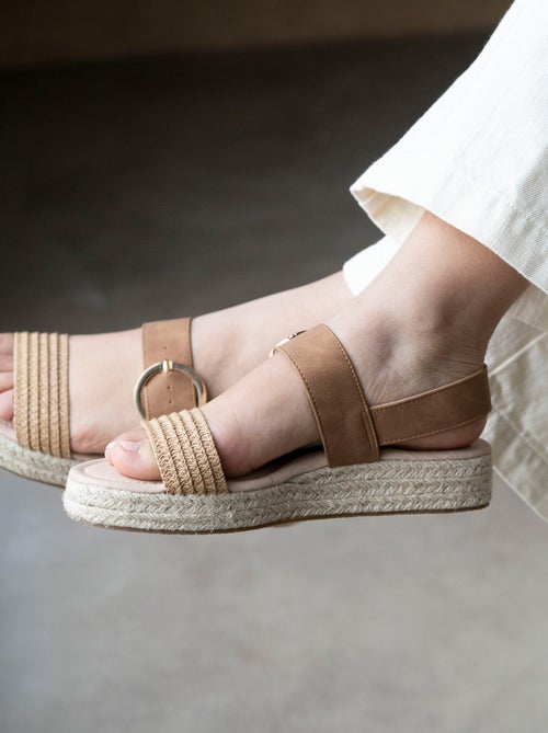 Sandali con un tacco a zeppa di 3,5 cm molto confortevole  Isotoner - Kiabi