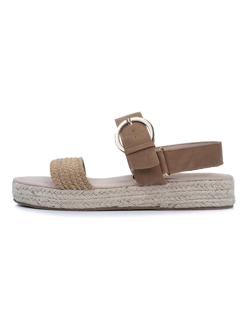 Sandali con un tacco a zeppa di 3,5 cm molto confortevole  Isotoner Cammello - Kiabi