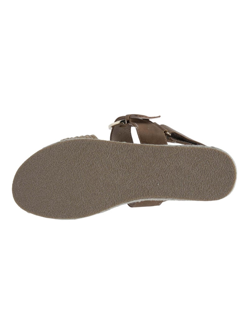 Sandali con un tacco a zeppa di 3,5 cm molto confortevole  Isotoner Cammello - Kiabi
