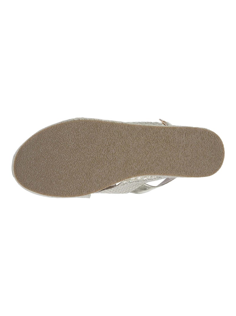 Sandali con un tacco a zeppa di 3,5 cm molto confortevole  Isotoner Dorato/Oro - Kiabi