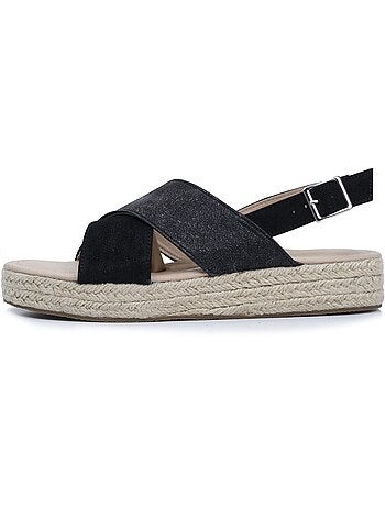 Sandali con un tacco a zeppa di 3,5 cm molto confortevole Isotoner