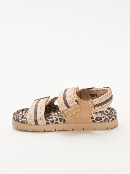 Sandali con velcro leopardati - Kiabi