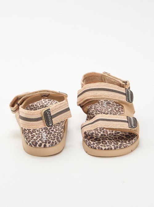 Sandali con velcro leopardati - Kiabi