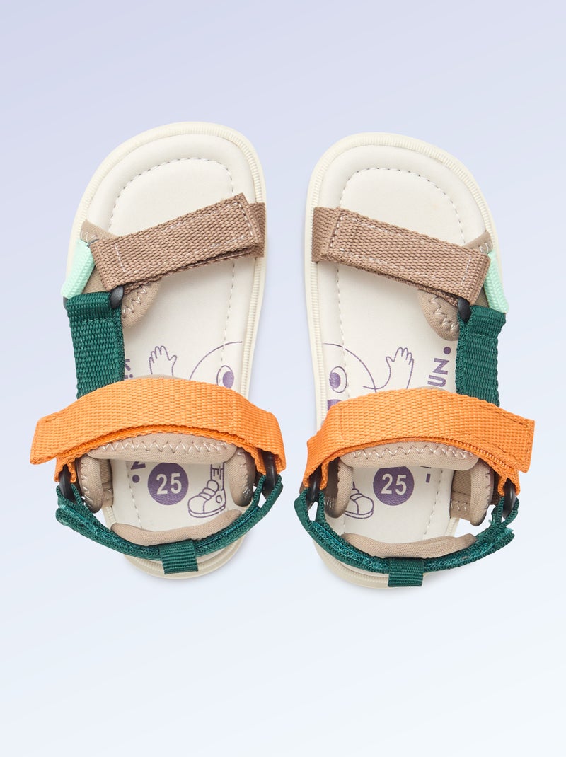 Sandali con velcro motricità 4 'primi passi' - Kitchoun Blu - Kiabi