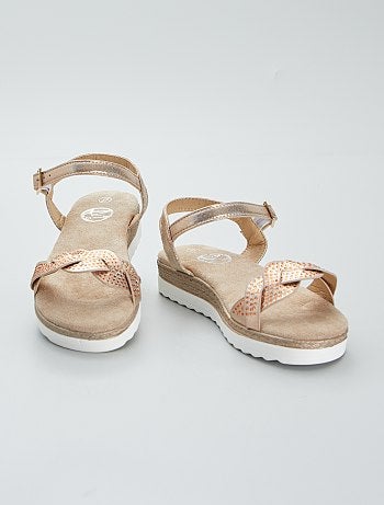 Scarpe con zeppa, aperte e chiuse, con dettagli - rosa - Kiabi