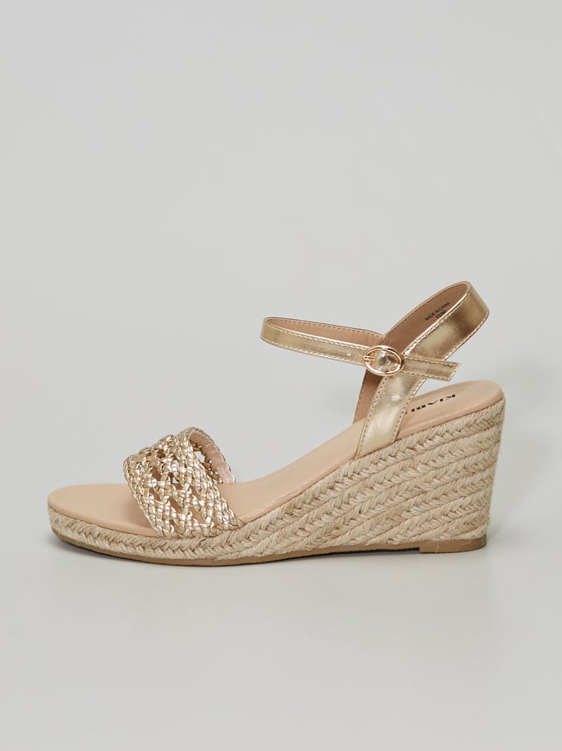 Sandali con zeppa dorati dorato - Kiabi