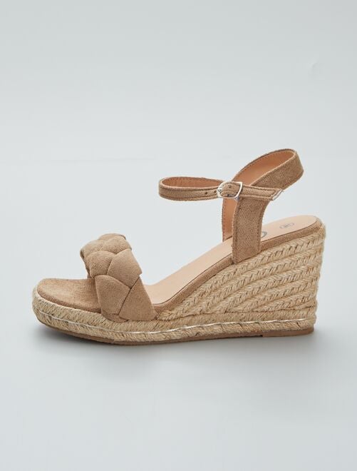 Sandali con zeppa in corda - BEIGE - Kiabi - 24.00€