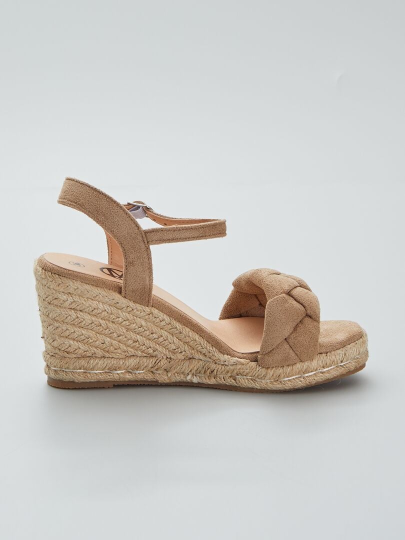 Sandali con zeppa in corda BEIGE - Kiabi