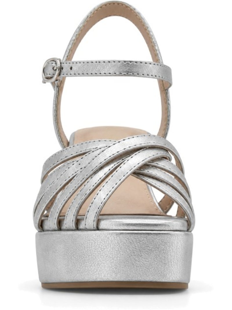 Sandali con zeppa materiale sintetico montevita Argento - Kiabi