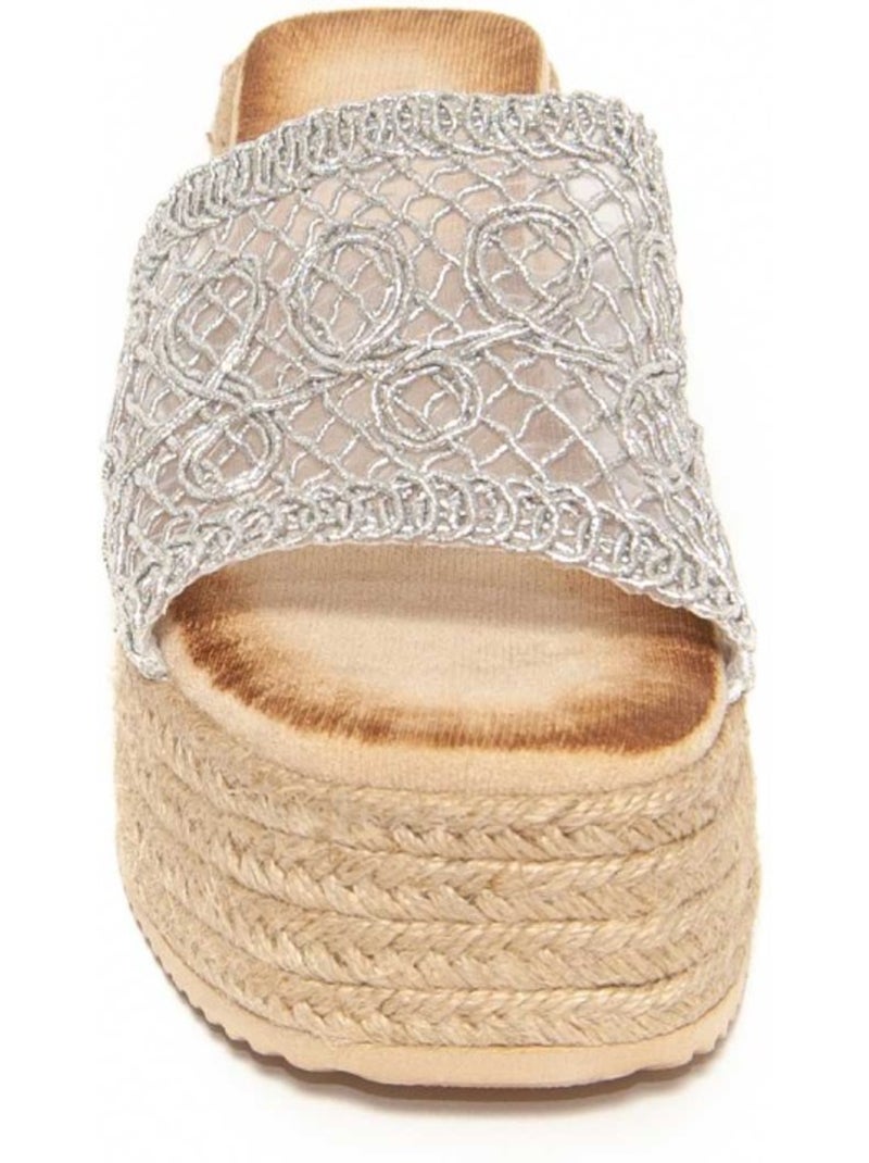 Sandali Con Zeppa Materiale Sintetico Montevita Argento - Kiabi