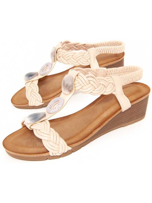 Sandali Con Zeppa Materiale Sintetico Montevita - Kiabi