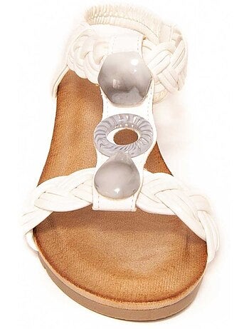 Sandali Con Zeppa Materiale Sintetico Montevita