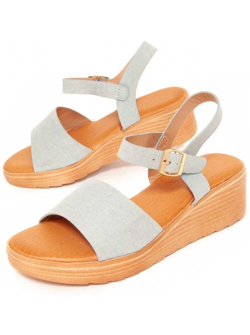 Sandali Con Zeppa Materiale Sintetico Montevita - Kiabi