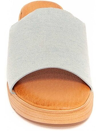Sandali Con Zeppa Materiale Sintetico Montevita