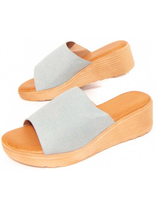 Sandali Con Zeppa Materiale Sintetico Montevita - Kiabi