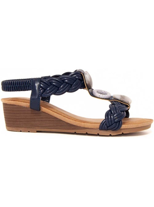 Sandali Con Zeppa Materiale Sintetico Montevita - Kiabi Sandali Con Zeppa Materiale Sintetico Montevita - Kiabi