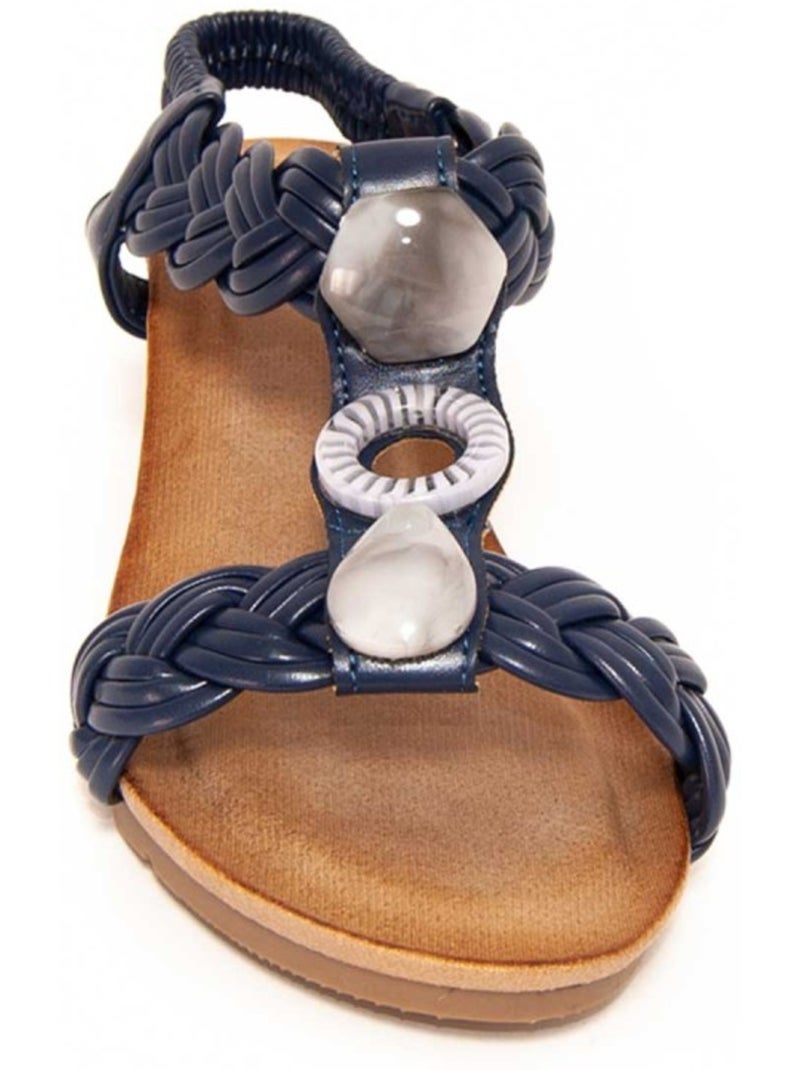 Sandali Con Zeppa Materiale Sintetico Montevita Blu - Kiabi
