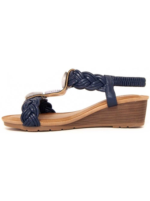 Sandali Con Zeppa Materiale Sintetico Montevita - Kiabi Sandali Con Zeppa Materiale Sintetico Montevita - Kiabi