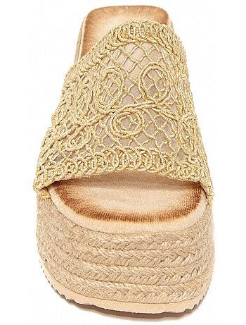 Sandali Con Zeppa Materiale Sintetico Montevita