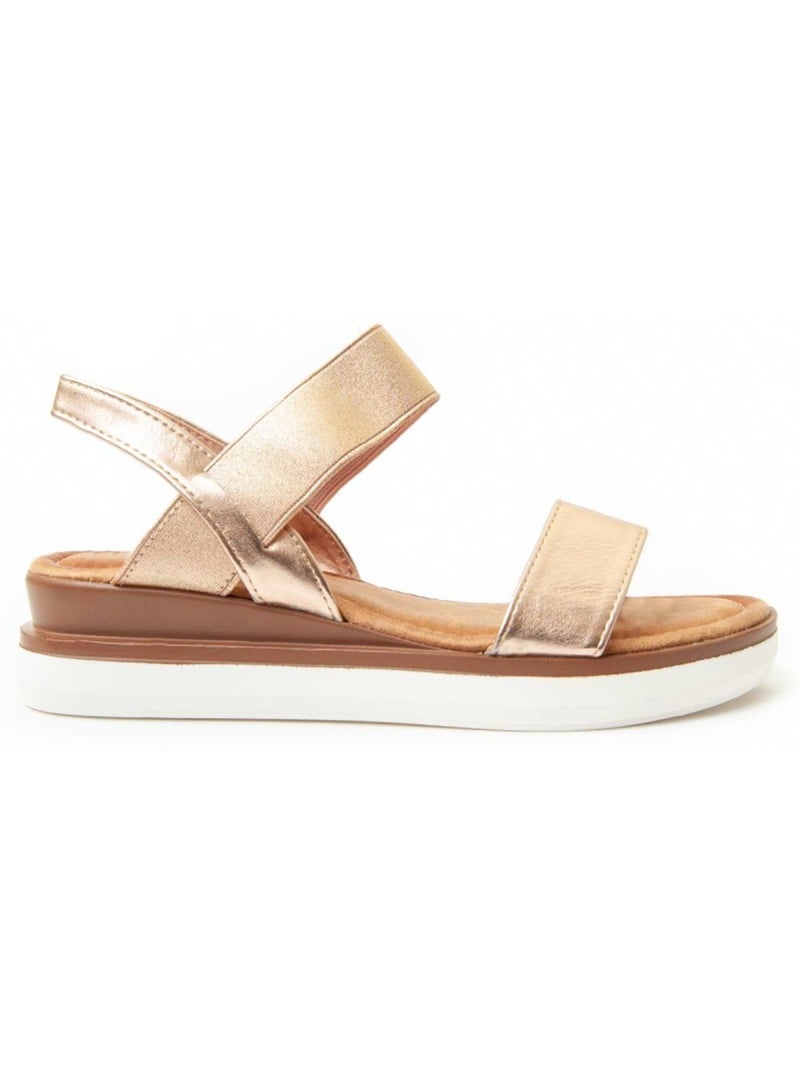 Sandali Con Zeppa Materiale Sintetico Montevita Dorato/Oro - Kiabi
