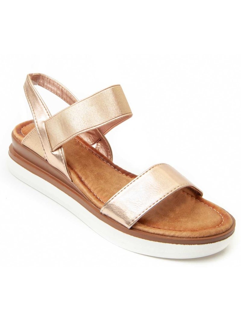 Sandali Con Zeppa Materiale Sintetico Montevita Dorato/Oro - Kiabi