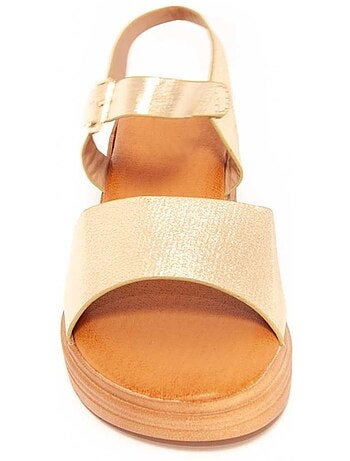 Sandali Con Zeppa Materiale Sintetico Montevita