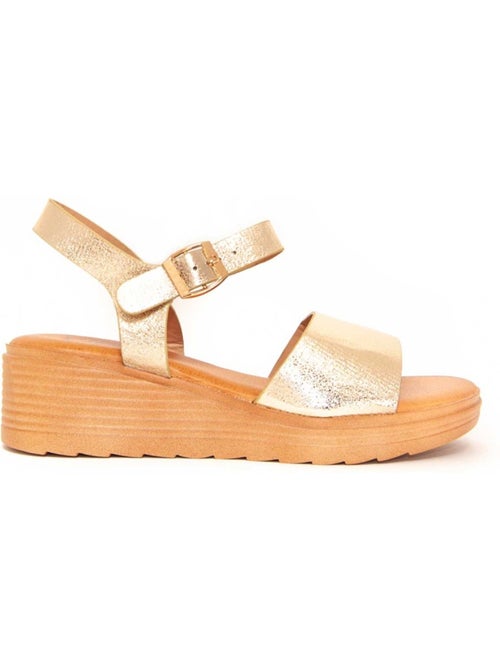 Sandali Con Zeppa Materiale Sintetico Montevita - Kiabi Sandali Con Zeppa Materiale Sintetico Montevita - Kiabi