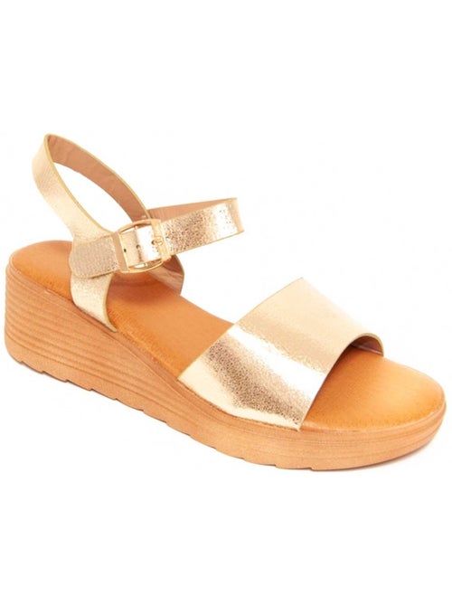 Sandali Con Zeppa Materiale Sintetico Montevita - Kiabi Sandali Con Zeppa Materiale Sintetico Montevita - Kiabi