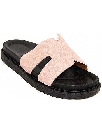 Sandali Con Zeppa Materiale Sintetico Montevita