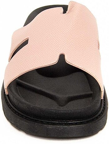 Sandali Con Zeppa Materiale Sintetico Montevita