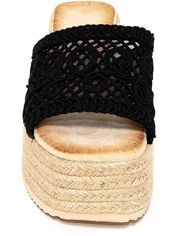 Sandali Con Zeppa Materiale Sintetico Montevita