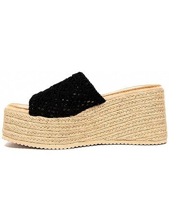 Sandali Con Zeppa Materiale Sintetico Montevita