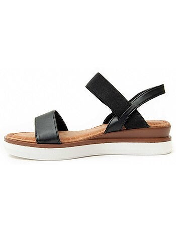 Sandali Con Zeppa Materiale Sintetico Montevita