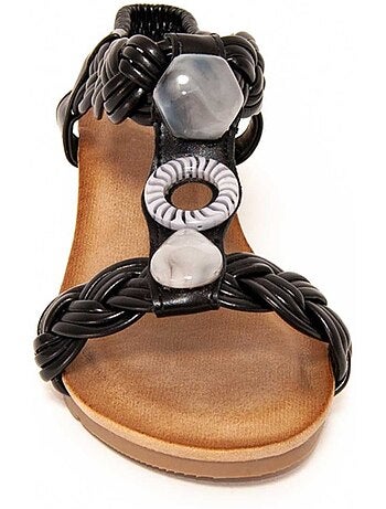 Sandali Con Zeppa Materiale Sintetico Montevita