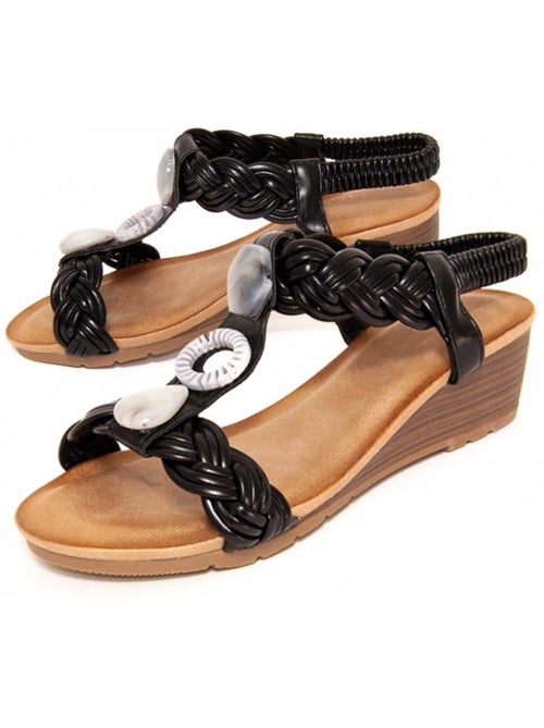 Sandali con zeppa materiale sintetico montevita - Kiabi Sandali con zeppa materiale sintetico montevita - Kiabi