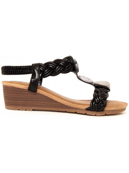 Sandali con zeppa materiale sintetico montevita - Kiabi Sandali con zeppa materiale sintetico montevita - Kiabi