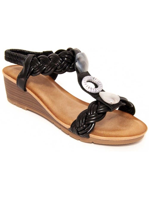 Sandali con zeppa materiale sintetico montevita - Kiabi Sandali con zeppa materiale sintetico montevita - Kiabi